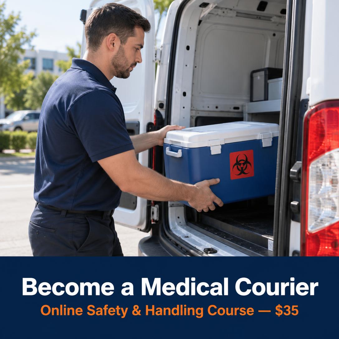 Medical courier training banner