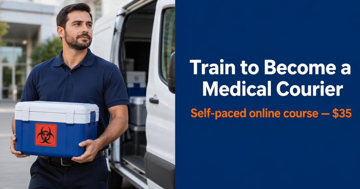 Medical courier training banner
